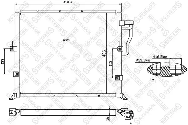 Радиатор кондиционера STELLOX 10-45004-SX