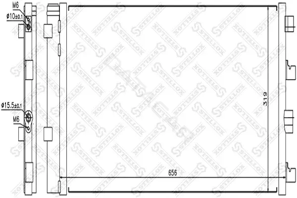 Радиатор кондиционера STELLOX 10-45650-SX