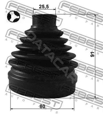Пыльник шруса FEBEST 1215-D7T