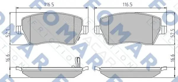 Тормозные колодки FOMAR FO839181