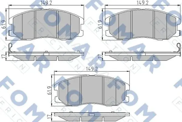 Тормозные колодки FOMAR FO930881
