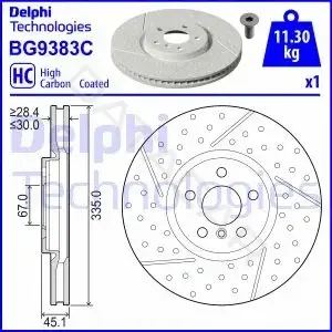 Тормозные диски DELPHI BG9383C