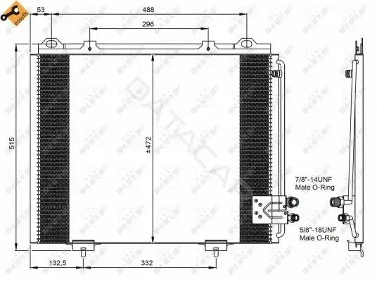 Радиатор кондиционера NRF 35228