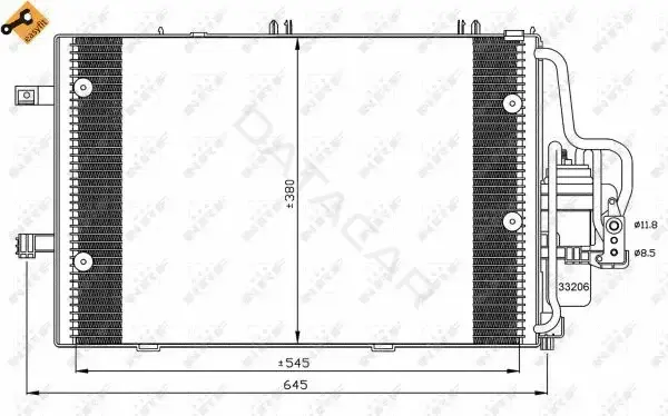 Радиатор кондиционера NRF 35530