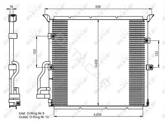 Радиатор кондиционера NRF 35586