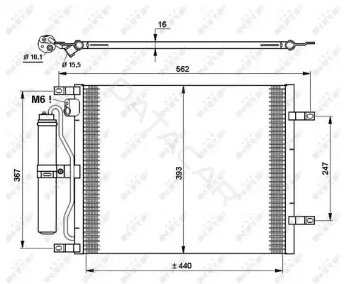 Радиатор кондиционера NRF 35784