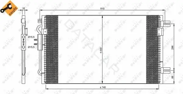 Радиатор кондиционера NRF 35799