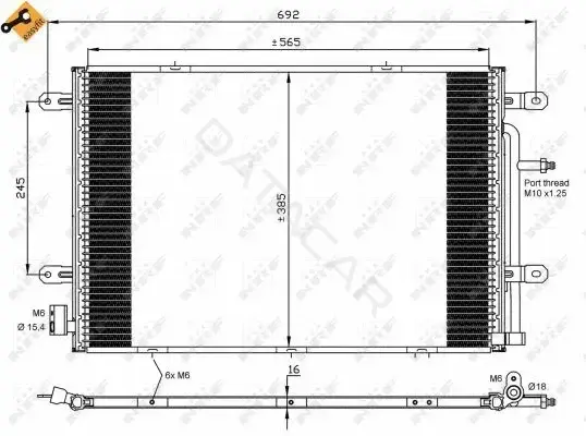 Радиатор кондиционера NRF 35841