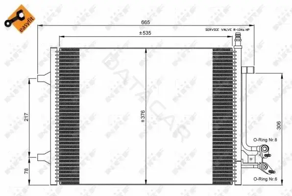 Радиатор кондиционера NRF 35904
