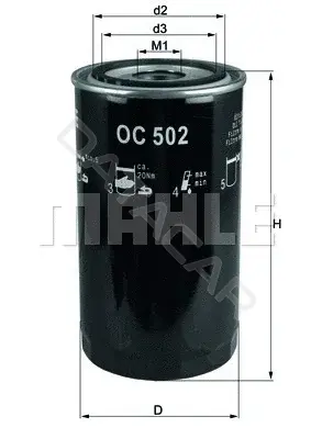 Масляный фильтр KNECHT/MAHLE OC502