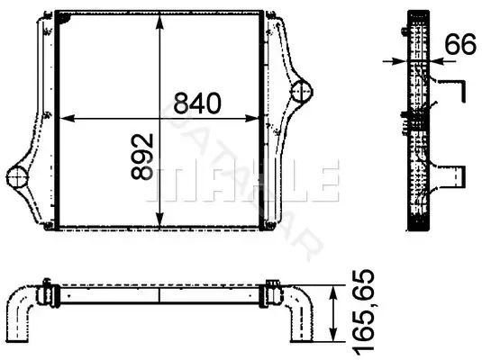Интеркулер KNECHT/MAHLE CI127000P