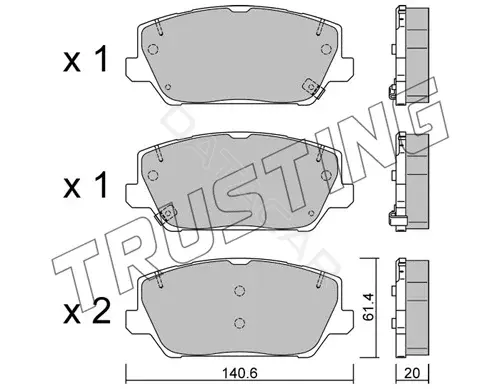 Тормозные колодки TRUSTING 1241.0