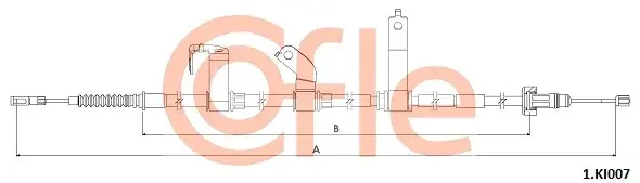 Трос ручника COFLE/TELCO 92.1.KI007