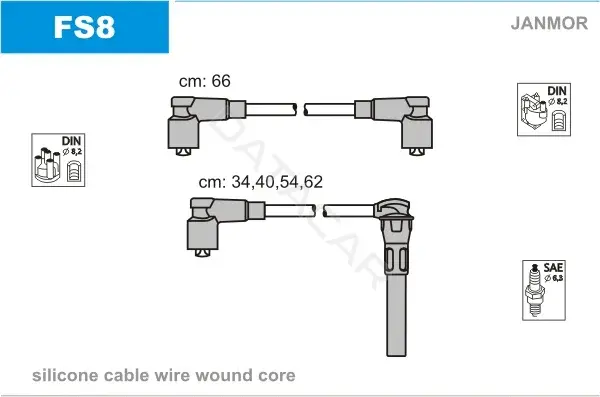 Высоковольтные провода JANMOR FS8