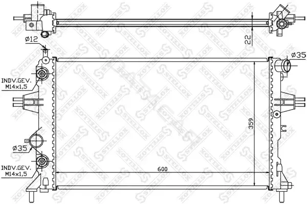 Радиатор охлаждения STELLOX 10-25062-SX