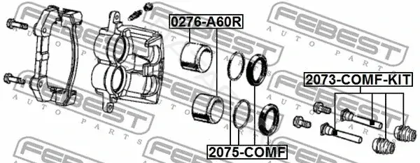 Ремкомплект суппорта FEBEST 2075-COMF