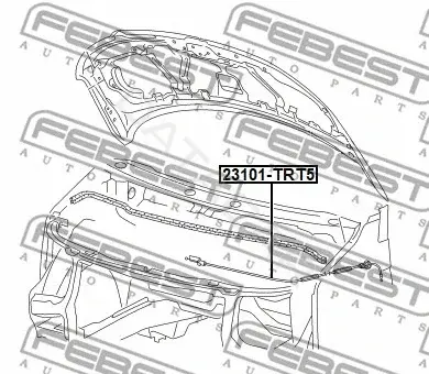 Трос капота FEBEST 23101-TRT5
