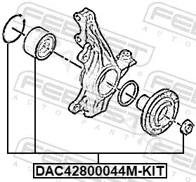 Подшипник ступицы FEBEST DAC42800044M-KIT