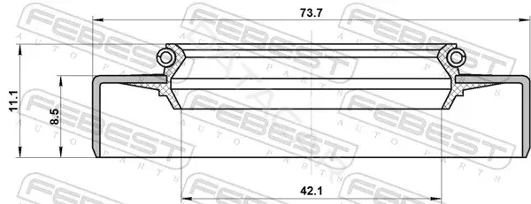 Сальник полуоси FEBEST 95GDS-44730911U