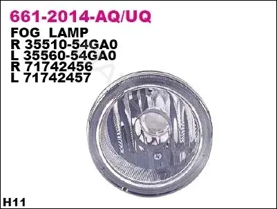 Противотуманные фары DEPO 661-2014R-UQ