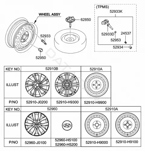 Болт колесный HYUNDAI/KIA/MOBIS 62850B9000