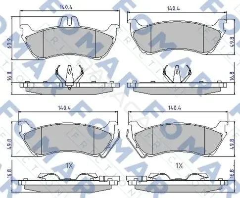 Тормозные колодки FOMAR FO922481