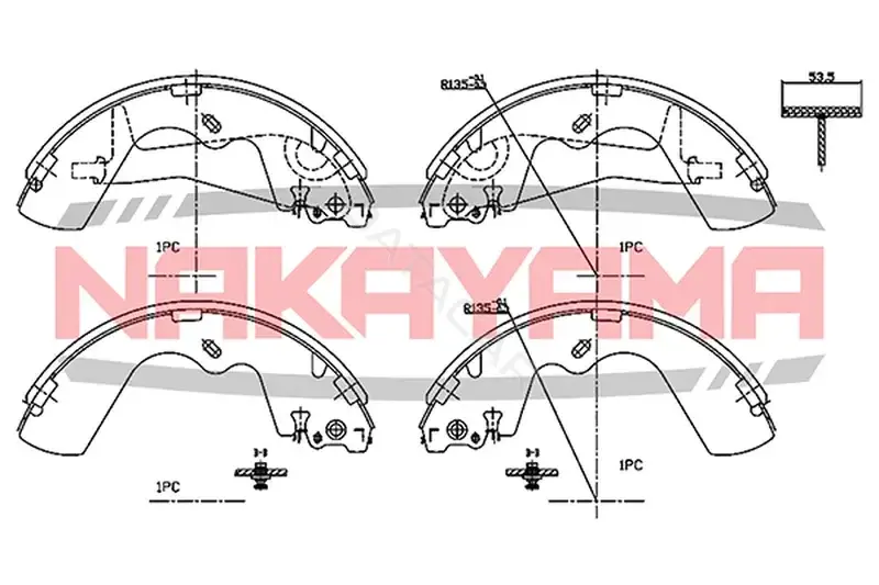 Барабанные колодки NAKAYAMA HS7222NY