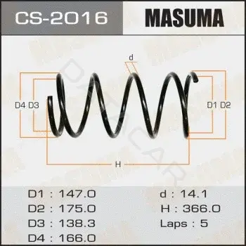 Пружины MASUMA CS-2016