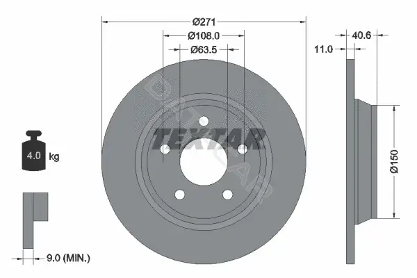 Тормозные диски TEXTAR 92303503