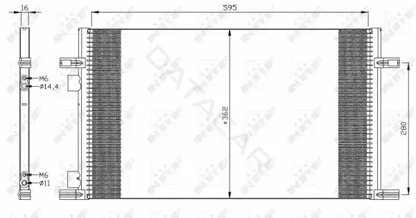 Радиатор кондиционера NRF 35298