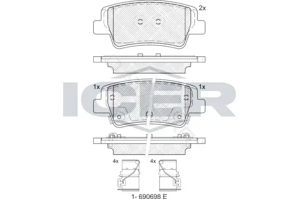 Тормозные колодки ICER 182471