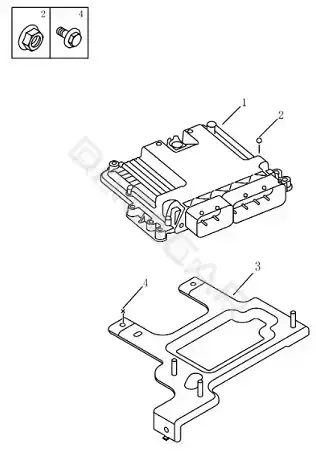 Кронштейн блока управления двигателем GEELY 2046034800