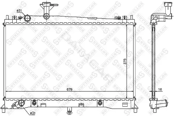 Радиатор охлаждения STELLOX 10-25851-SX