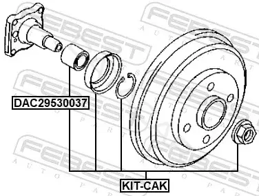 Подшипник ступицы FEBEST KIT-CAK