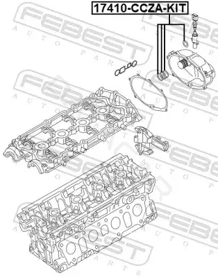 Сальник коленвала FEBEST 17410-CCZA-KIT