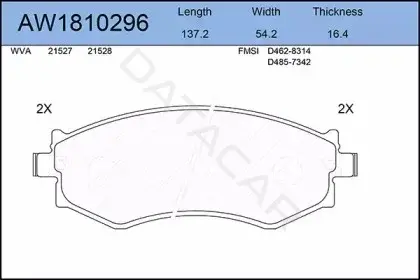 Тормозные колодки AYWIPARTS AW1810296