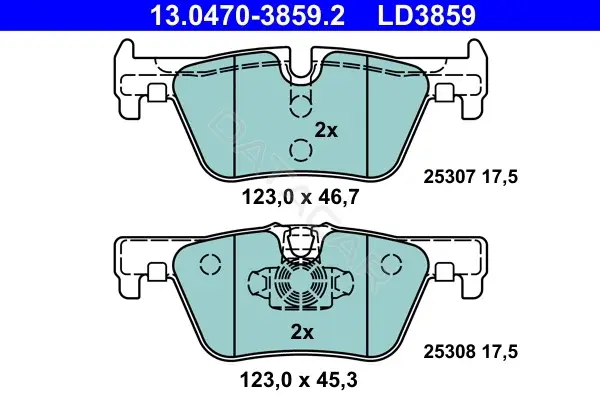 Тормозные колодки ATE 13.0470-3859.2