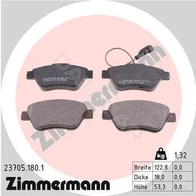 Тормозные колодки ZIMMERMANN 23705.180.1