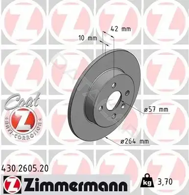 Тормозные диски ZIMMERMANN 430.2605.20