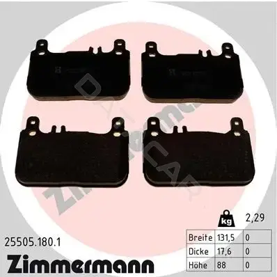 Тормозные колодки ZIMMERMANN 25505.180.1