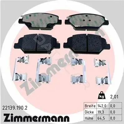 Тормозные колодки ZIMMERMANN 22139.190.2