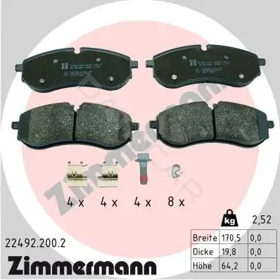 Тормозные колодки ZIMMERMANN 22492.200.2