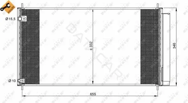 Радиатор кондиционера NRF 35838