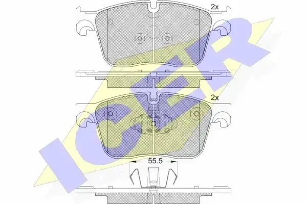 Тормозные колодки ICER 182238