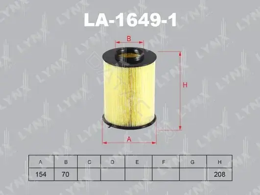 Воздушный фильтр LYNXAUTO LA-1649-1