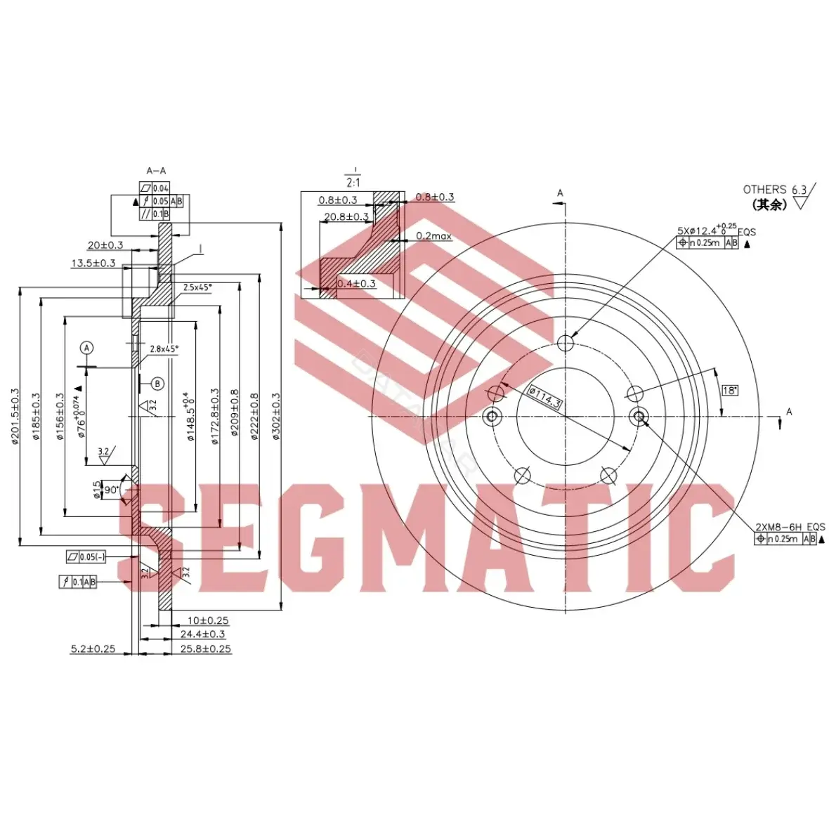 Тормозные диски SEGMATIC SBD30093175