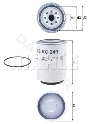 Топливный фильтр KNECHT/MAHLE KC249D