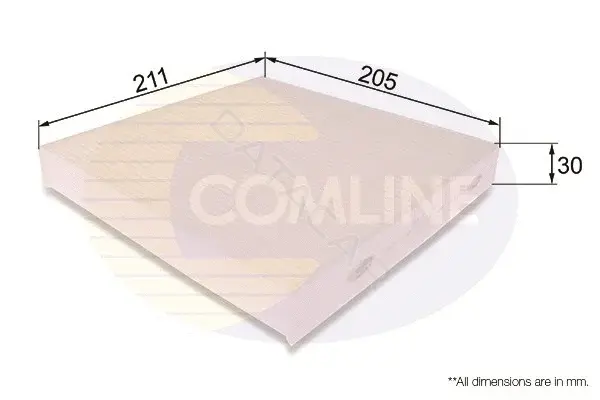 Фильтр салонный COMLINE EKF306