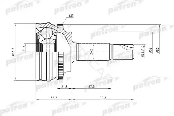Шрус PATRON PCV1450