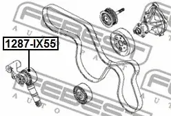 Натяжитель ремня генератора FEBEST 1287-IX55